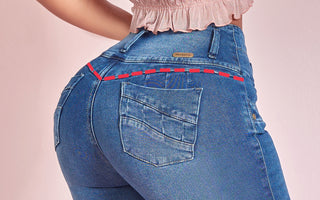 What are Colombian Jeans with Heart Shape Stitching?