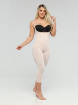 Full front view of white Full Body Shaper Buttock Lifter.