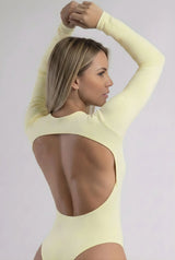 Long Sleeve Open Back Smoothing Bodysuit FT106