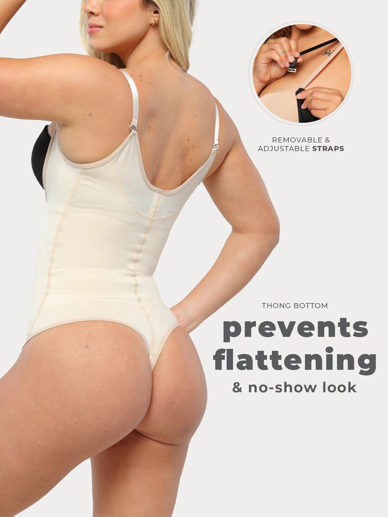 Smoothing Bodysuit with Thong 8052