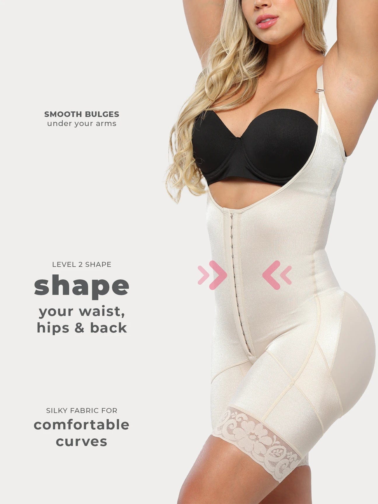 Luxe Shaping Faja with Hooks & Round Lift CB453