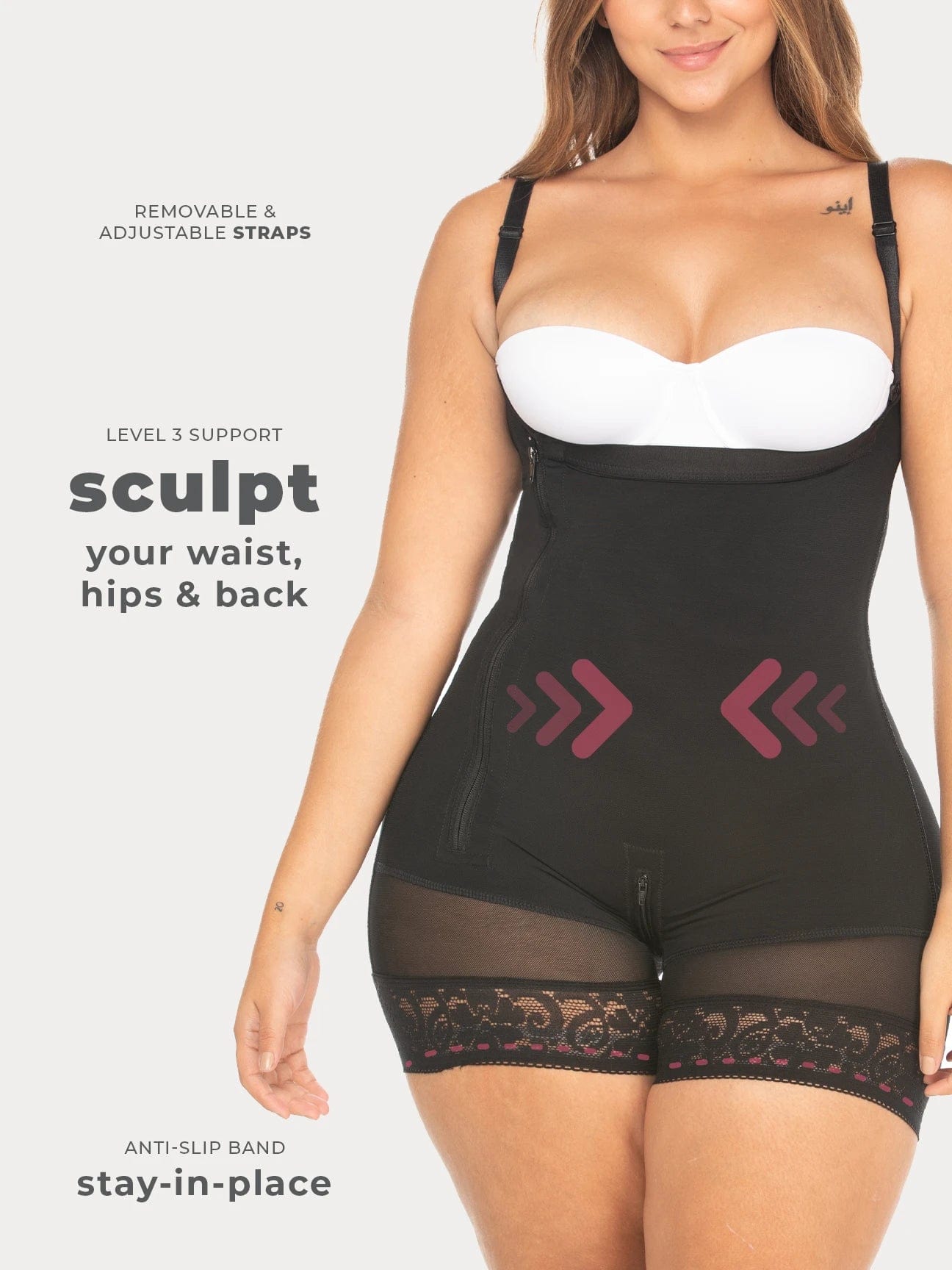 Sculpting Faja with Side Zipper NS046