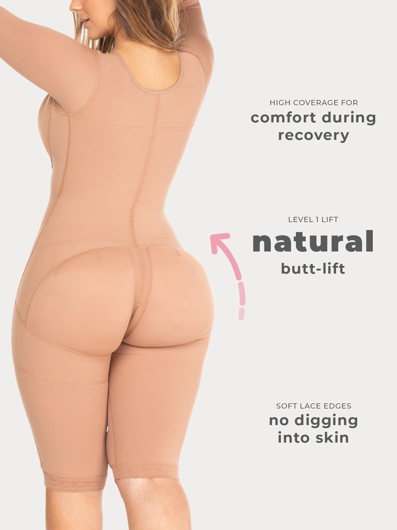 Post-Surgical Above the Knee Faja with Side Zipper NS108