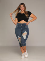 Rihanna Levanta Cola Jean Capri 14165