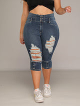 Rihanna Levanta Cola Jean Capri 14165