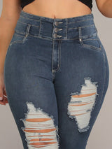 Rihanna Levanta Cola Jean Capri 14165
