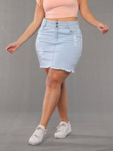 Hailey Butt Lift Jean Skirt 14186