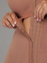 Hook functionality in the tummy area for the full body faja.