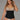 Strapless Waist Cincher Corset full body front view plus sized model.